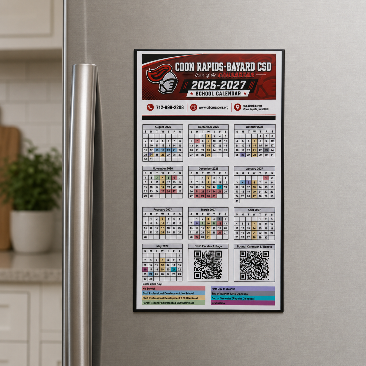 CR-B School Calendar 2026-27