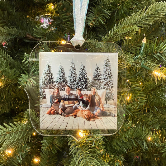 Acrylic Ornament with Removable Photo Magnet (3x3)"