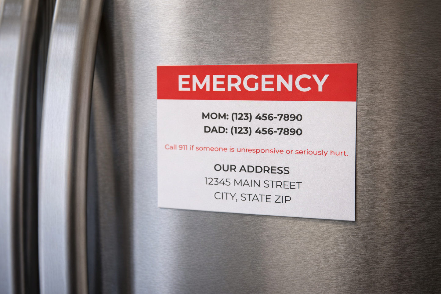 Emergency Contact Magnet