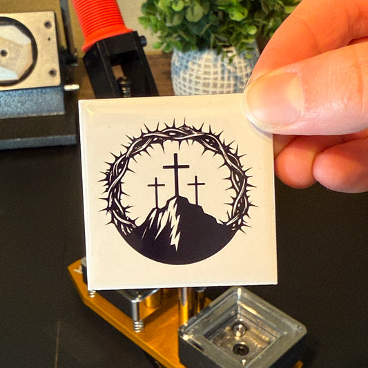 The 3 Crosses with Crown of Thorns