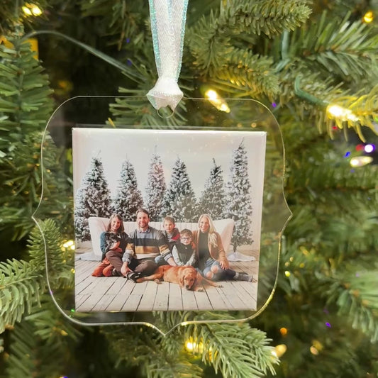 Acrylic Ornament with Removable Photo Magnet (3x3)"